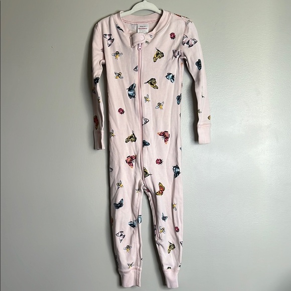 Hanna Anderson Sleeper Kids Butterfly Print One Piece Pajamas - Picture 1 of 8